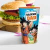 DRAGON BALL SUPER - prémium üvegpohár - 400ml - SAIYAN DAD