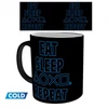 PLAYSTATION Eat sleep repeat hőre változó bögre