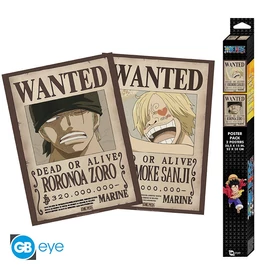 ONE PIECE - Chibi 52x38 poszter szett - Wanted Zoro &amp;amp; Sanji