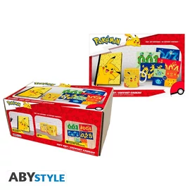 POKEMON -A5 jegyzetfüzet + bögre 320ml + képeslapok &amp;quot;Pikachu&amp;quot; ajándék szett