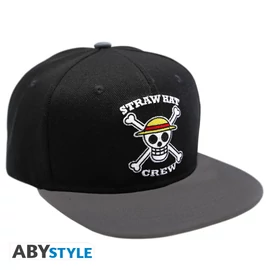 ONE PIECE - Snapback sapka - Black & Grey - Skull