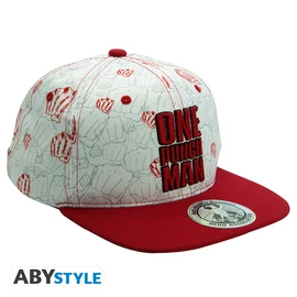 ONE PUNCH MAN - Snapback sapka - Beige & Red - Punches