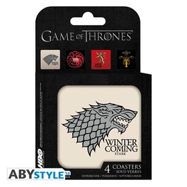 GAME OF THRONES - Szett 4 Poháralátétek "Houses"