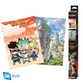 DR STONE - Szett 2 Poszterek Chibi 52x38 - Artworks