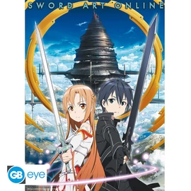 SWORD ART ONLINE - Poszter Chibi 52x38 - Asuna & Kirito Aincrad