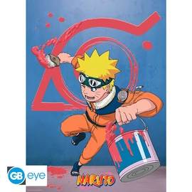 NARUTO - Poszter Chibi 52x38 - Naruto & Konoha emblem