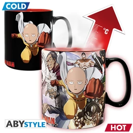 ONE PUNCH MAN - Hőre változó bögre - 460 ml - Heroes - with bo