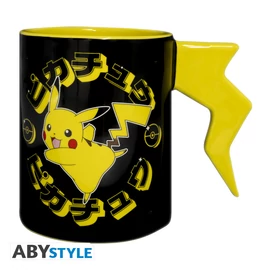 POKEMON - Bögre 3D handle - Pikachu lightening bolt