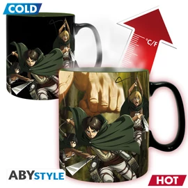 ATTACK ON TITAN - Hőre változó bögre - 460 ml - TitanS3 -card