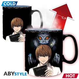 DEATH NOTE - Hőre változó bögre - 460 ml - Kira & L - card bo