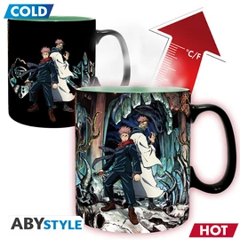 JUJUTSU KAISEN - Hőre változó bögre - 460ml- Itadori&Sukuna -card