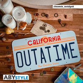 BACK TO THE FUTURE - Fém tábla "OUTATIME" (19x38)