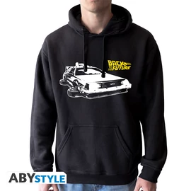 BACK TO THE FUTURE  - Kapucnis pulóver - "DeLorean" man without zip black