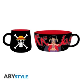 ONE PIECE - Breakfast Szett Bögre + Tál - Luffy