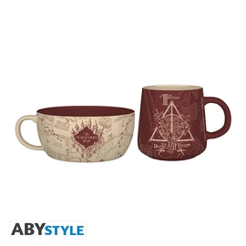 HARRY POTTER - Breakfast Szett Bögre + Tál - Marauder's Map