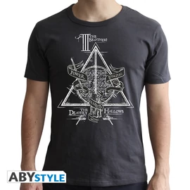 HARRY POTTER - Póló "Deathly Hallows" man SS dark grey - new fit