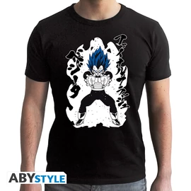 DRAGON BALL SUPER - Póló "Royal Blue Vegeta"man SS black - New fit