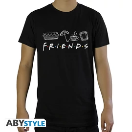 FRIENDS - Póló "Friends" man SS black - basic