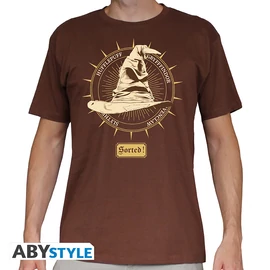 HARRY POTTER - Póló "Sorting hat" man SS Brown - basic