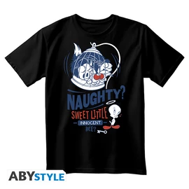 LOONEY TUNES - Unisex blackTshirt - Tweety & Sylvester