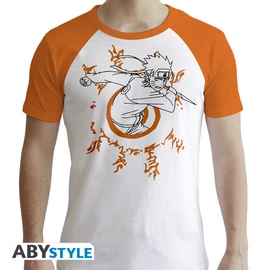 NARUTO SHIPPUDEN - Póló "Naruto" man SS white & orange - Prémium