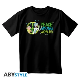 RICK AND MORTY - Póló unisex black - Peace Among Worlds