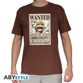 ONE PIECE - Póló men chocolate - Wanted Luffy
