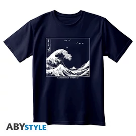 HOKUSAI - Póló unisex navy blue - Great Wave