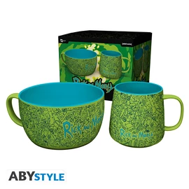 RICK AND MORTY - Breakfast Szett Bögre + Tál - Pattern   DT