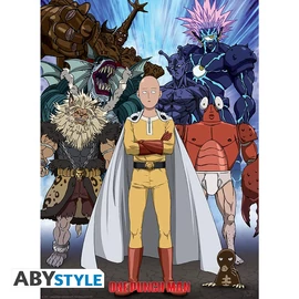 ONE PUNCH MAN - Poszter Chibi 52x38 - Saitama vs Vilains