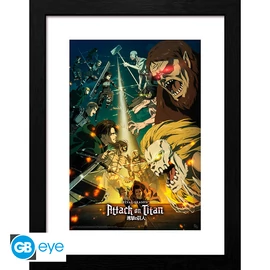 ATTACK ON TITAN - Keretezett nyomat "S4 key art 3" (30x40)