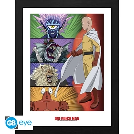 ONE PUNCH MAN - Keretezett nyomat "Ranking of villains" (30x40)