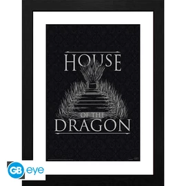 HOUSE OF THE DRAGON - Keretezett nyomat "Iron Throne" (30x40)