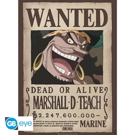 ONE PIECE - Poszter Chibi 52x38 - Wanted Blackbeard