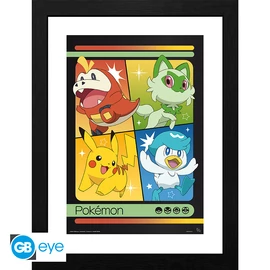POKEMON - Keretezett nyomat "Scarlet & Violet Starters" (30x40)