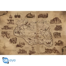 SKYRIM  - Poszter Maxi 91.5x61 - "Illustrated Map"
