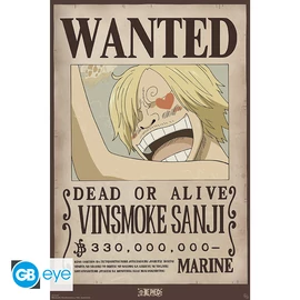 ONE PIECE - Poszter Maxi 91.5x61 FSC MIX - Wanted Sanji