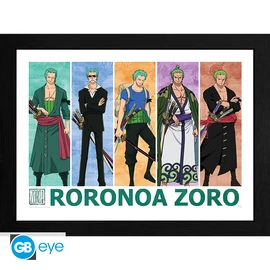 ONE PIECE - Keretezett nyomat "Pirate Hunter Zoro" (30x40)