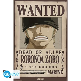 ONE PIECE - Poszter Maxi 91.5x61 FSC MIX - Wanted Zoro Wano