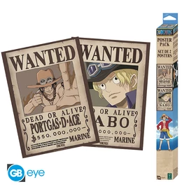 ONE PIECE - Szett 2 Poszterek Chibi 52x38 - Wanted Sabo & Ace