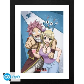 FAIRY TAIL - Keretezett nyomat "Natsu & Lucy" (30x40)