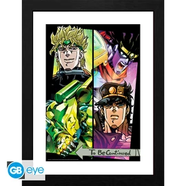 JOJO'S BIZARRE ADVENTURE - Keretezett nyomat FSC MIX Dio/Jotaro (30x40)