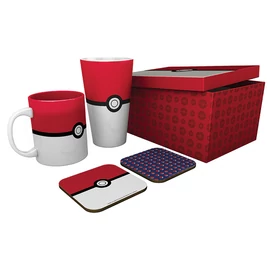 POKEMON - Pck Pohár XXL + Bögre + 2 Poháralátétek "Pokéball"