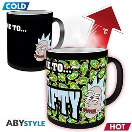 RICK AND MORTY - Hőre változó bögre - 320ml - Get Schwifty - bo