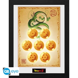 DRAGON BALL - Keretezett nyomat DBZ/"Dragon Balls" (30x40)