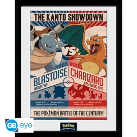 POKEMON - Keretezett nyomat "Red V Blue" (30x40)