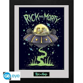RICK AND MORTY - Keretezett nyomat "Ship" (30x40)