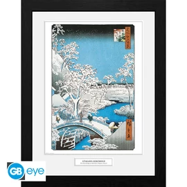 HIROSHIGE - Keretezett nyomat FSC MIX "The Drum Bridge" (30x40)