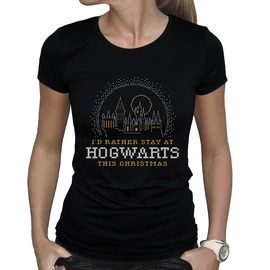 Harry Potter - Woman black Póló - Christmas at Hogwarts
