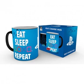 PLAYSTATION - Hőre változó bögre - 320 ml - Eat Sleep Repeat 